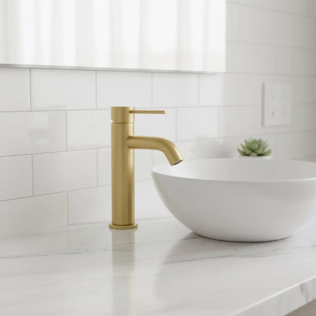 Best Design Luxerio Line Hydriva wastafelmengkraan 17,5 cm mat goud