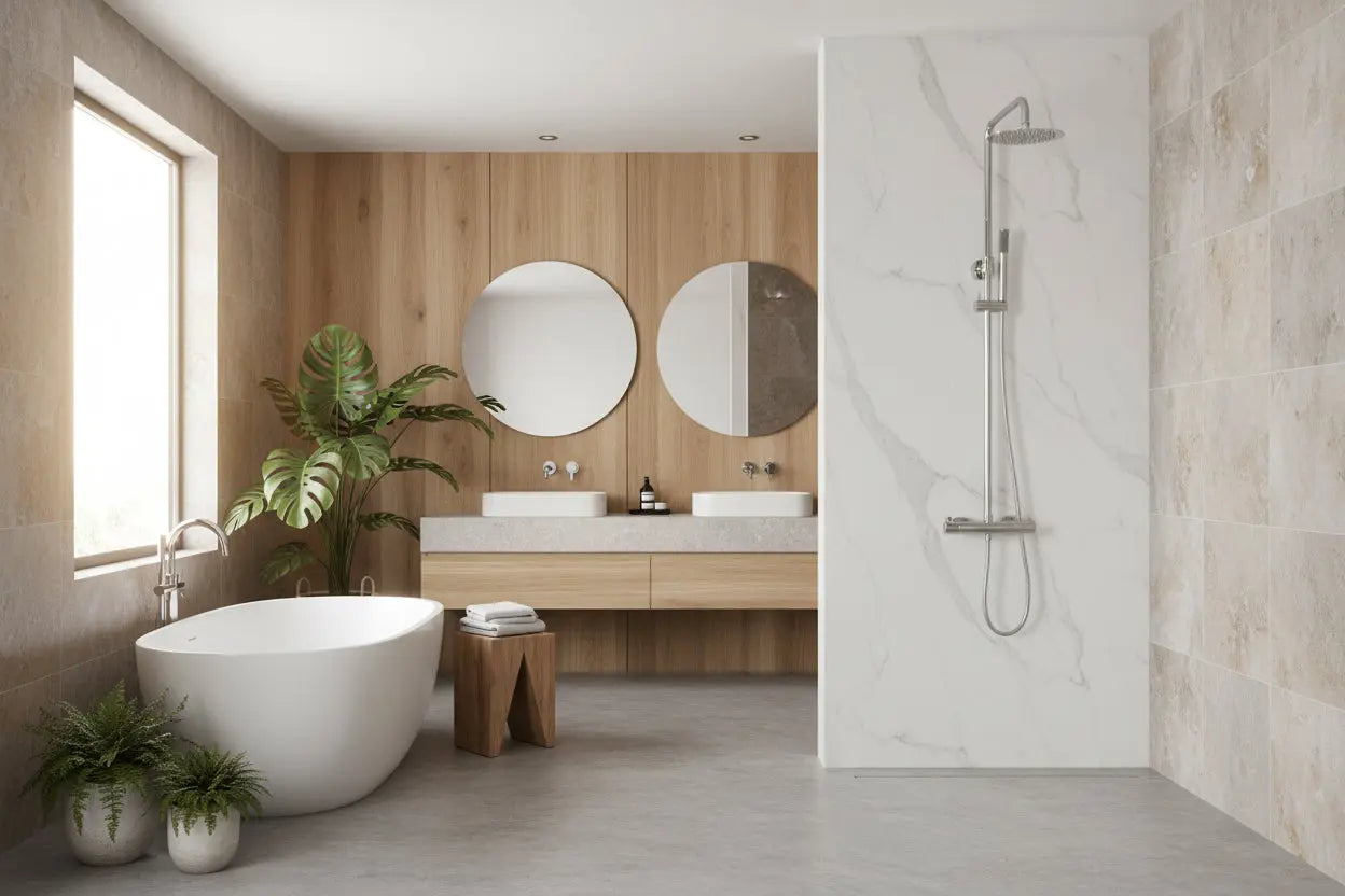 Best Design Zenia Line RainFlow Series thermostatische opbouw regendouche 71 tot 116 cm Chroom SaniSupreme Sanisupreme