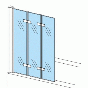 Badwand Douchewand Sanisupreme WellnessLine Series 130X140 CM Veiligheidsglas 8 MM Helder Glas Vlak