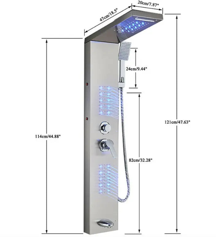 Douchepaneel Regendouche SaniSupreme® Capri mat zwart Sanisupreme