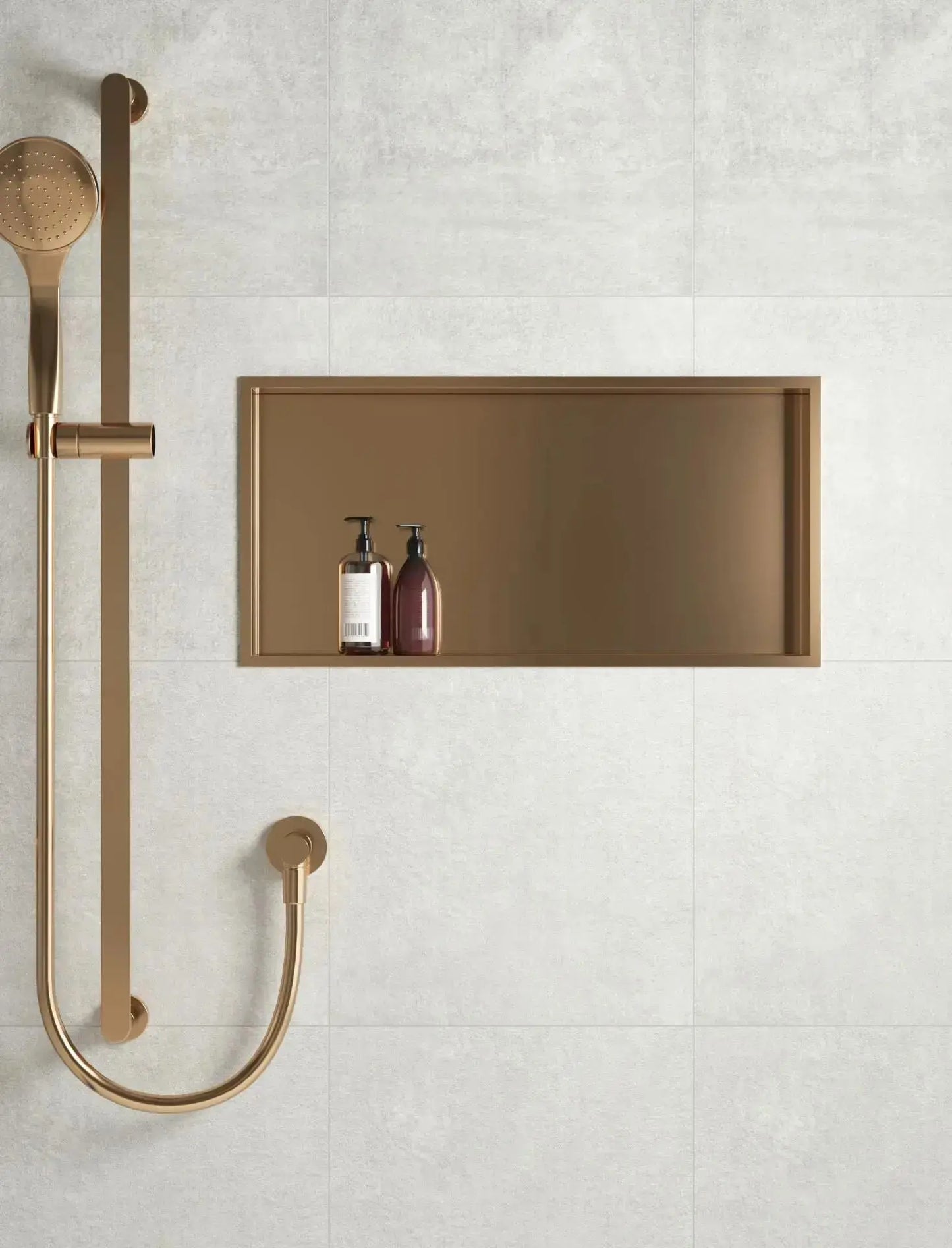 Inbouwnis badkamer douchenis Bruin Brons 30 x 60 x 7 cm Sanisupreme Sanisupreme