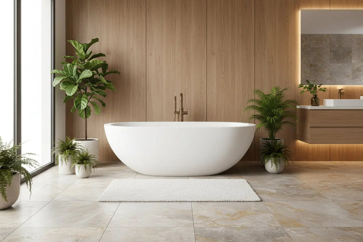 Novaris 180 cm vrijstaand ligbad Mat Wit SaniSupreme