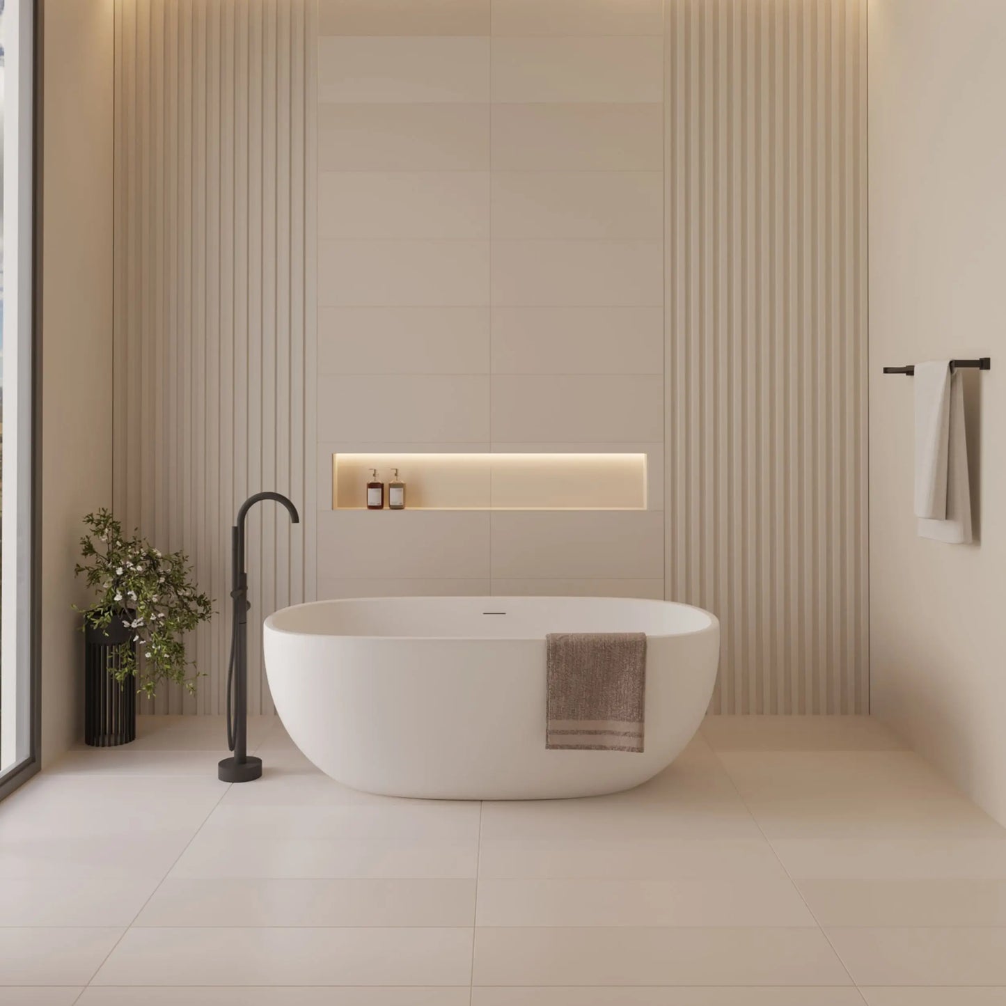 Orvesso 170 cm vrijstaand bad Mat Wit SaniSupreme SaniSupreme