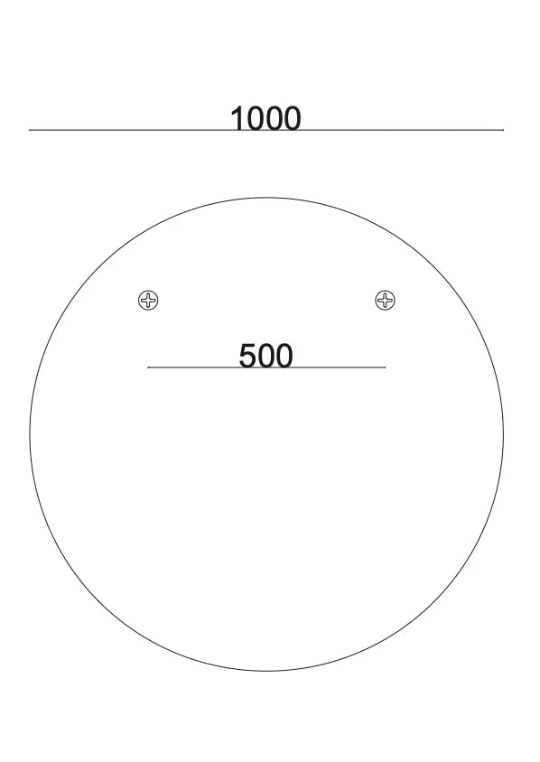Spiegel Selene rond met LED verlichting en verwarming 100 cm Kleurtemperatuur LED 3500-6500K SaniSupreme3
