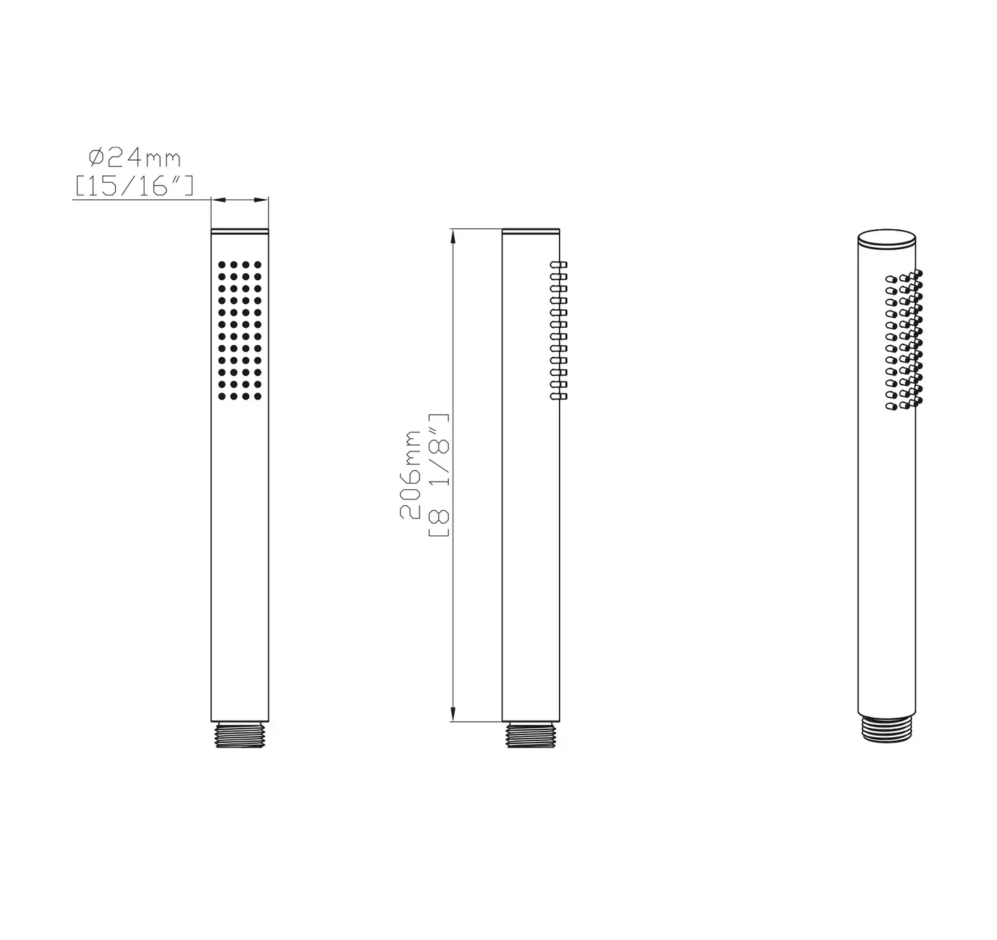 SaniSupreme Stria Wellness Rain de Luxe handdouche Staafmodel Geborsteld RVS Sanisupreme