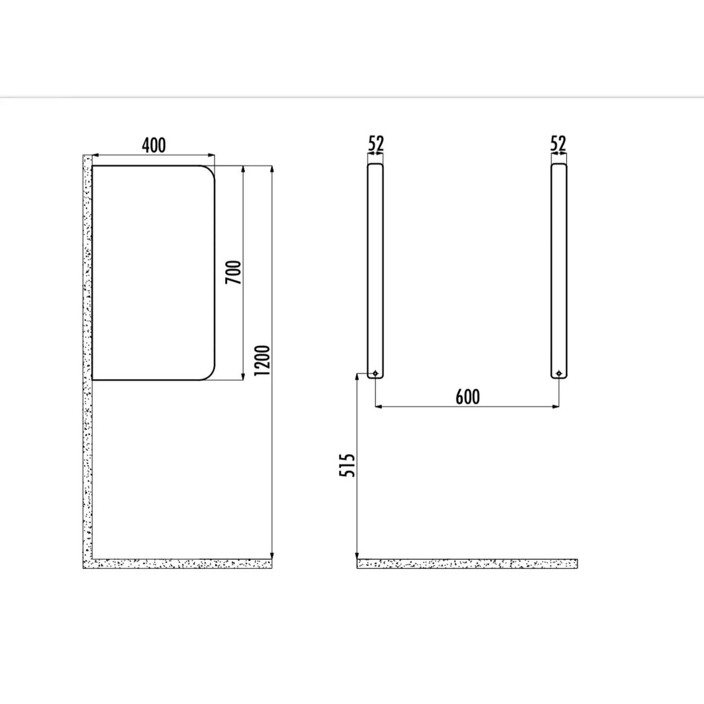 SaniSupreme Urinoir Scheidingswand Wit SaniSupreme