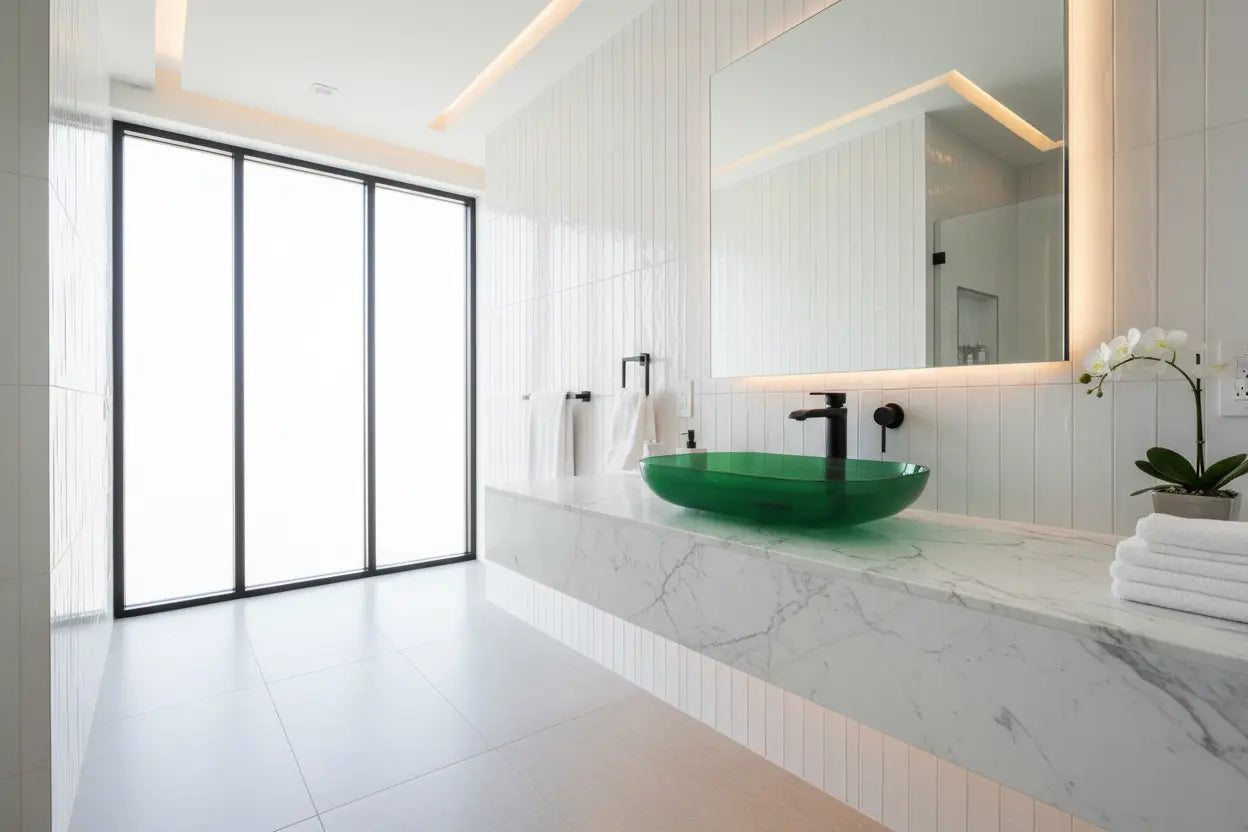 Waskom van Resin (hars) Transpa Emerald 54x38x12 SaniSupreme