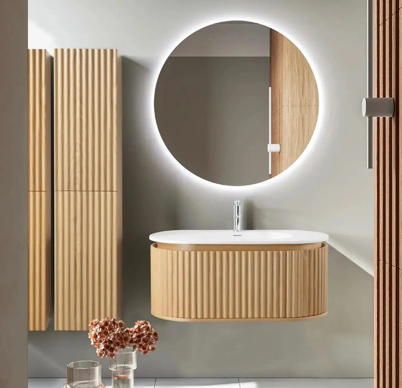 Begonia Complete wastafelonderkant 99X42X52,5cm Eiken