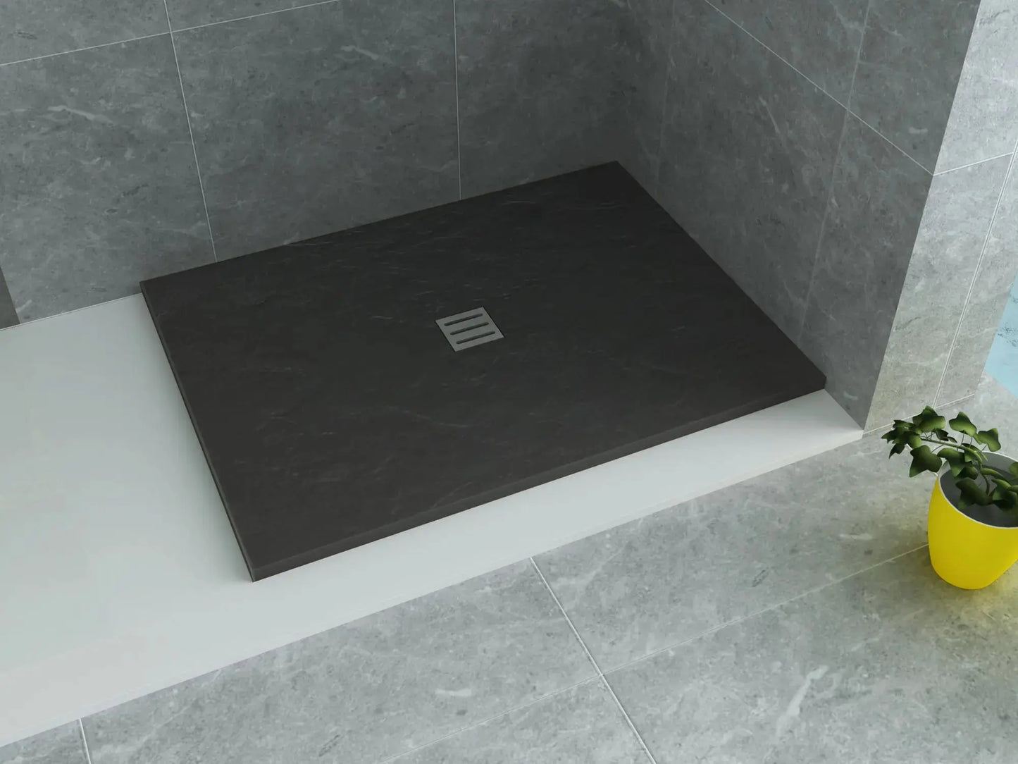 Douchebak Douchevloer SaniSupreme Acryl Mat Antraciet 80 x 80 cm