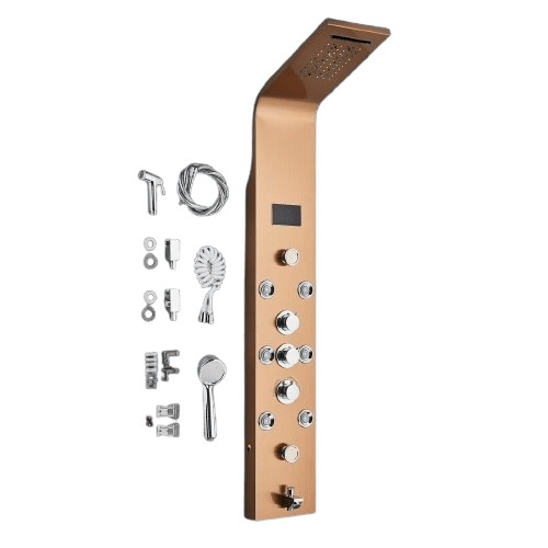 Douchepaneel Opbouwdouche SaniSupreme® Sicilie LCD Koper brushed