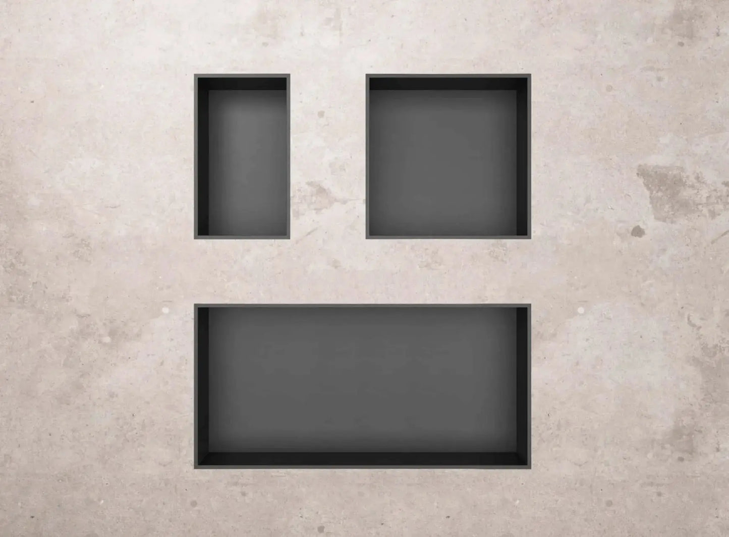 Inbouwnis badkamer douche RVS Gunmetal Grijs 30x60x7cm