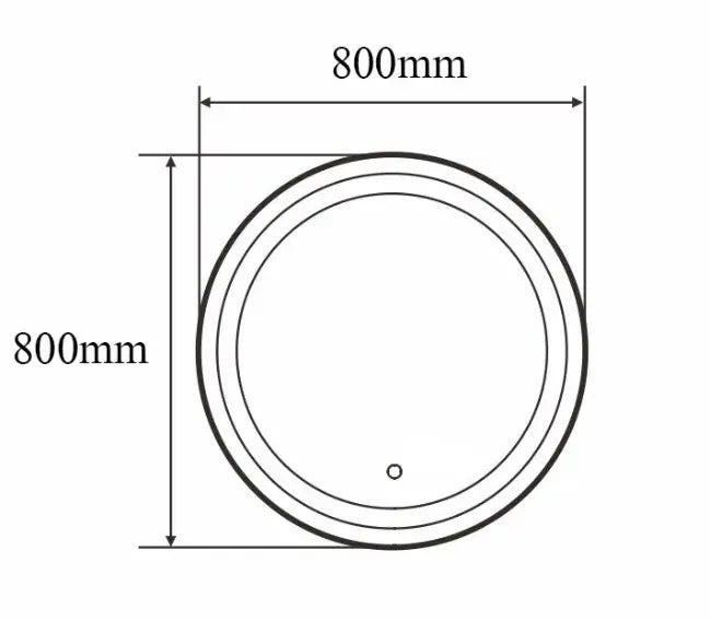 Sanisupreme Badkamerspiegel Mat Zwart Rond 80 cm Sanisupreme