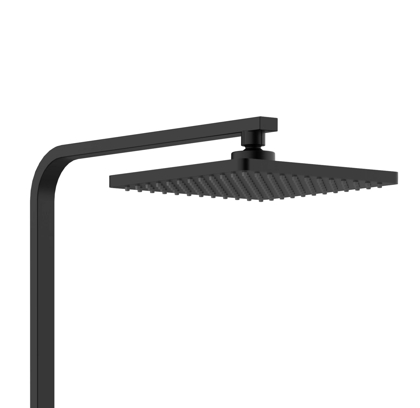 SaniSupreme Optima Quadro opbouw doucheset Thermostatisch 20 cm regendouche Mat zwart