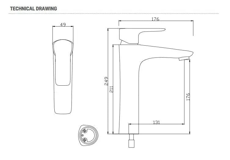 SaniSupreme Aloni Force verhoogde wastafelkraan - mat zwart