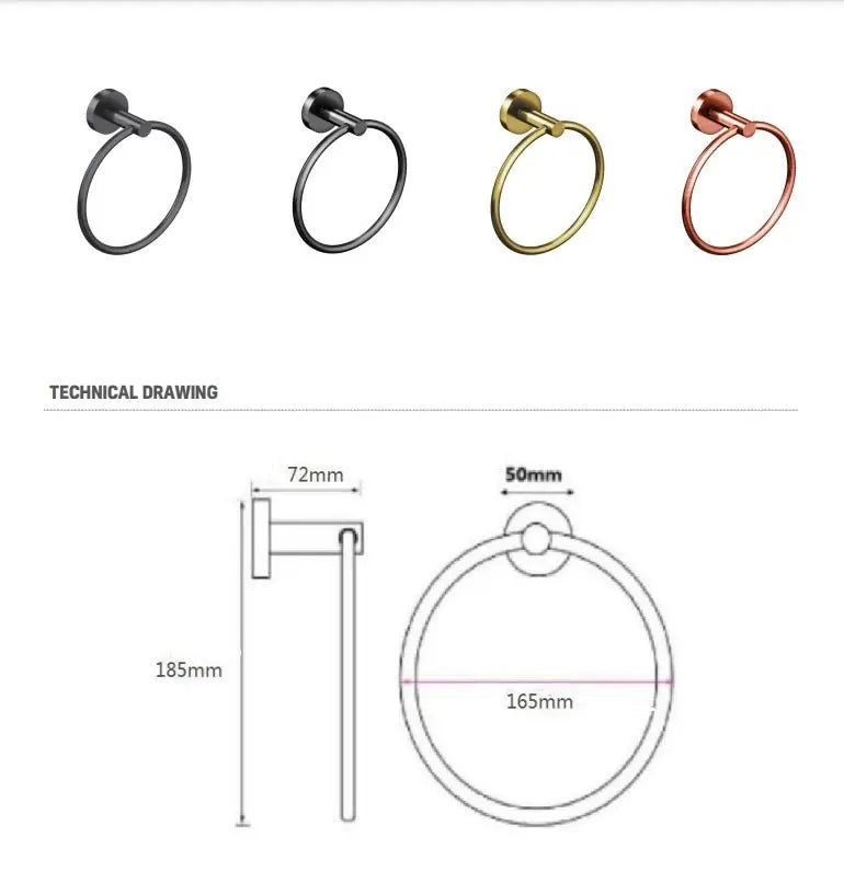 SaniSupreme Aloni Handdoek ring Goud - 16CM