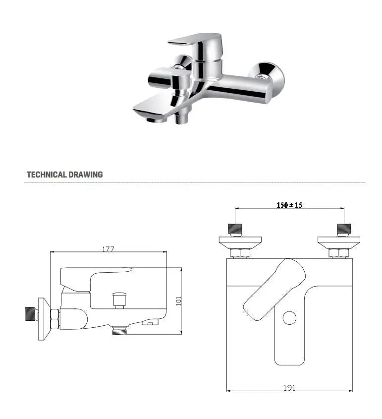 SaniSupreme bad - douchemengkraan thermostatisch - Chroom