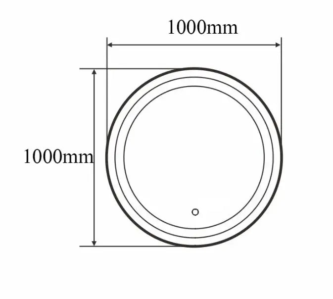 Sanisupreme Badkamerspiegel Geborsteld Goud Rond 100 cm