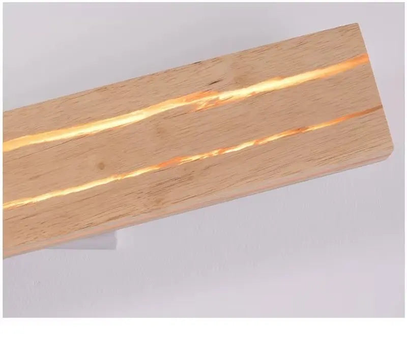 SaniSupreme NordicLux Wandlamp Spiegellamp Hout warm licht 50 cm.