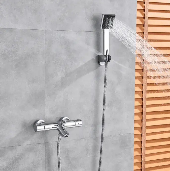 SaniSupreme Peru doucheset opbouw mengkraan 2 weg smal met handdouche Chroom Glans Sanisupreme