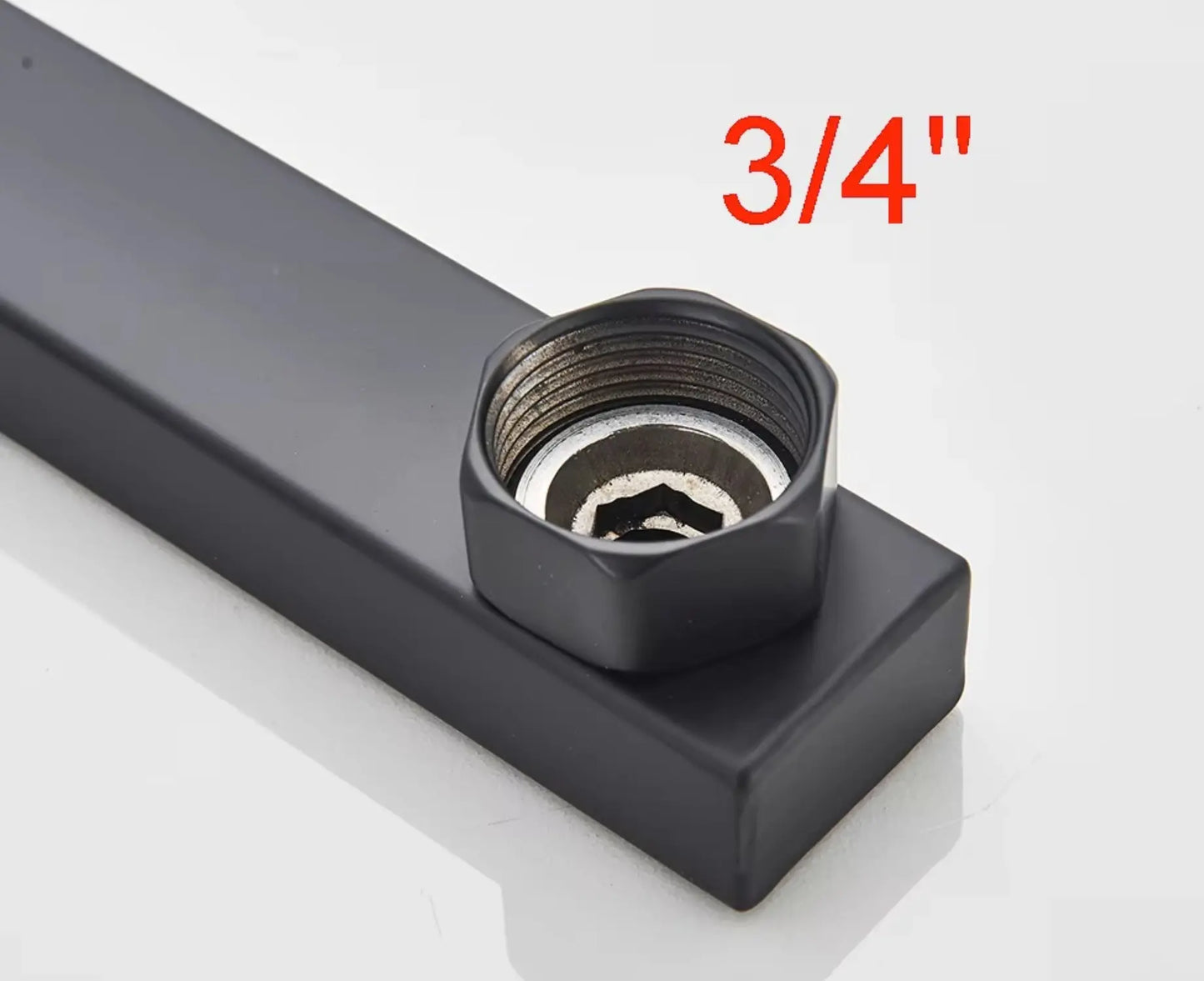 SaniSupreme verlengbuis douche 90 cm rvs geborsteld rechthoek alleen in combinatie tbv Arizona douche set