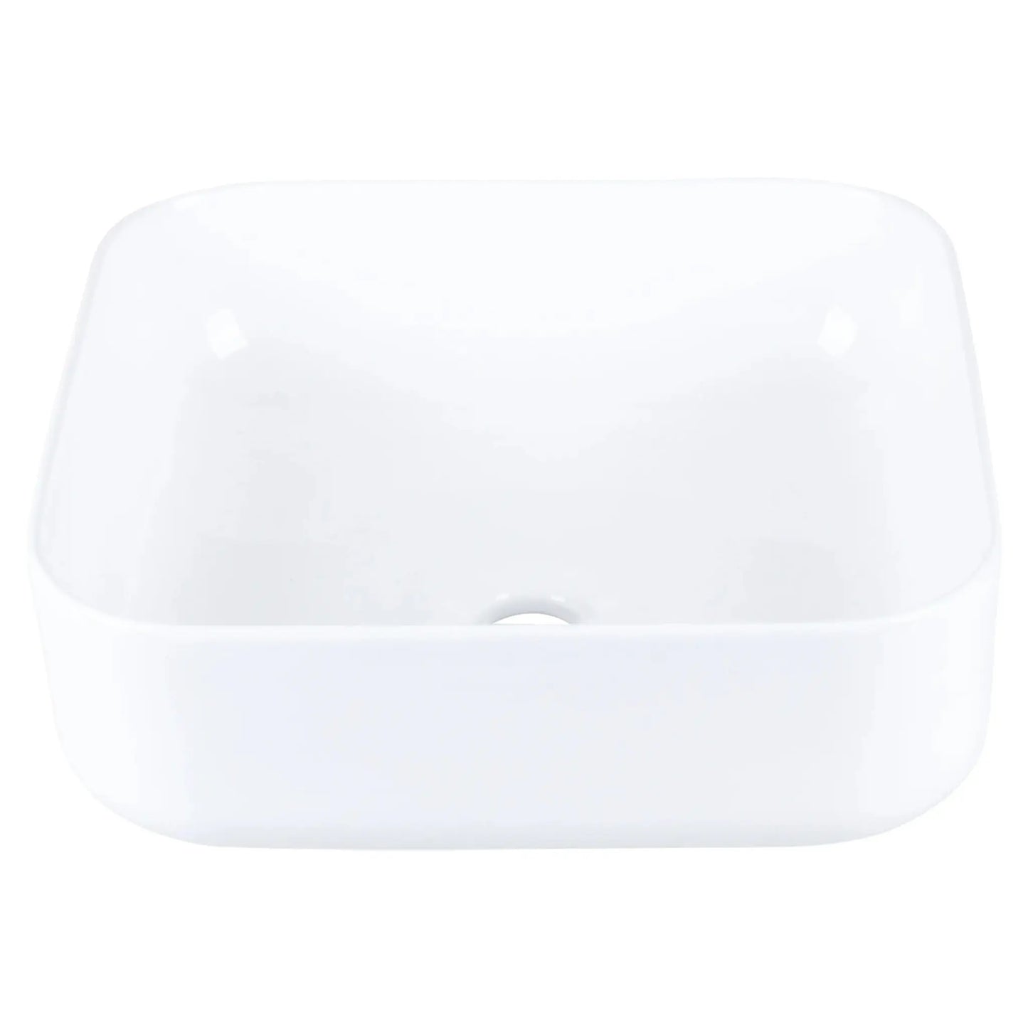 SaniSupreme Waskom Square keramiek Glans Wit 39x39x14,5 cm.