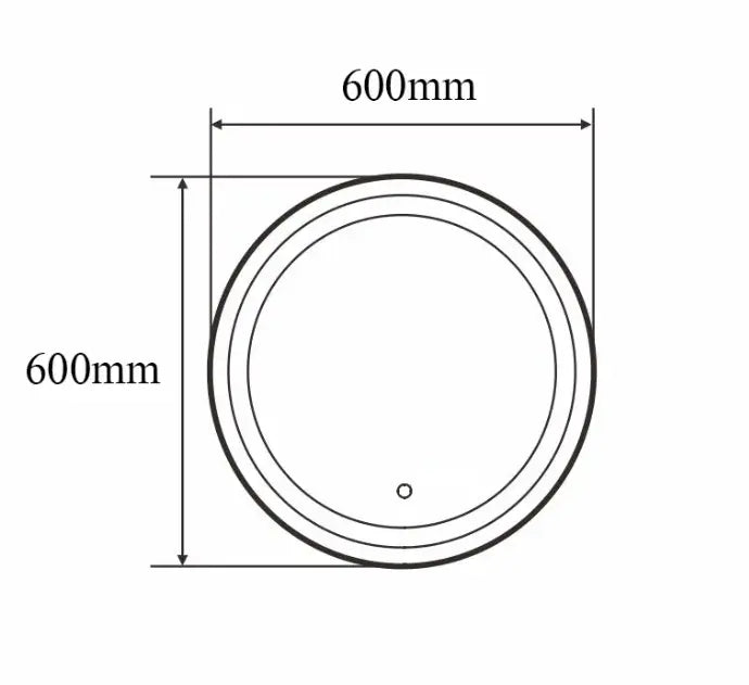 Sanisupreme Badkamerspiegel Mat Zwart Rond 60 cm Sanisupreme