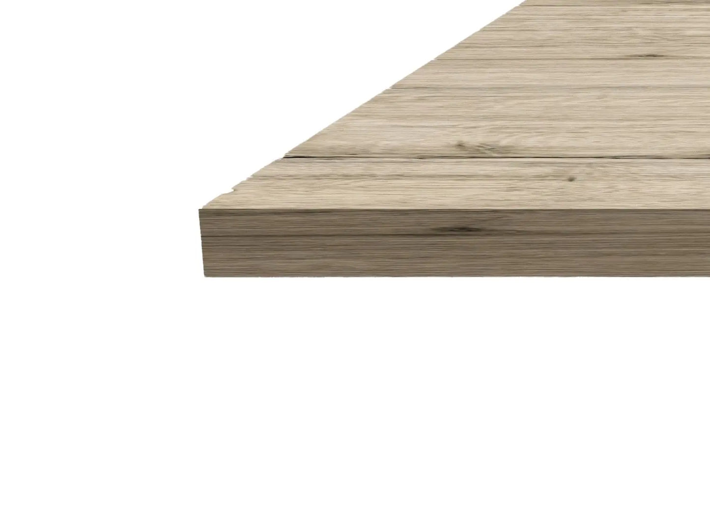 Wastafelblad Licht Eiken Bovenblad voor Waskom 100x45x2cm zonder gaten