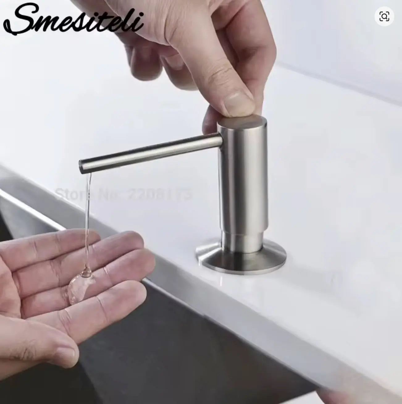SaniSupreme inbouw zeepdispenser messing chroom gunmetal Sanisupreme