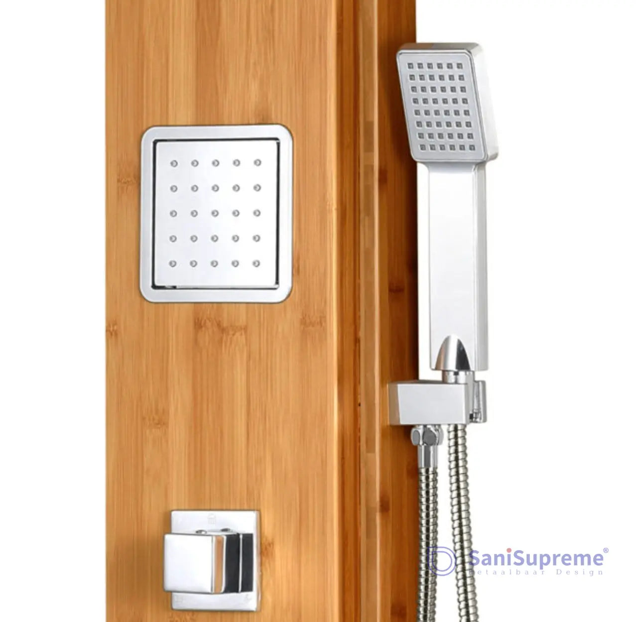 SaniSupreme massage douchepaneel Creavit 150 x 22 cm Bamboe Sanisupreme