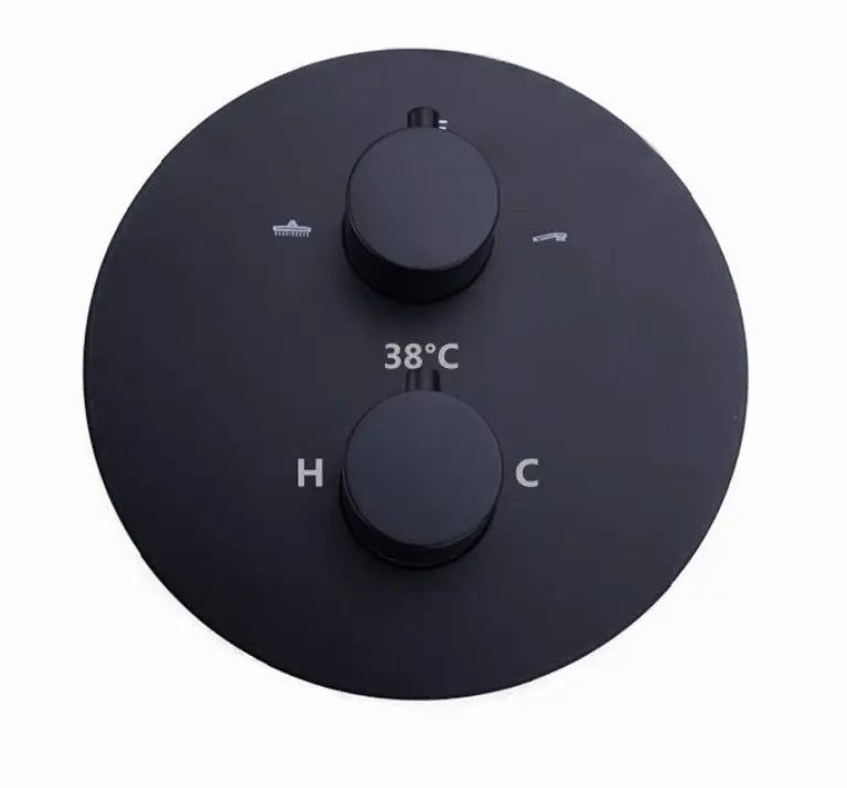 Inbouw Doucheset Washington Premium 3 weg Doucheset 8 inch regendouche rond mat zwart