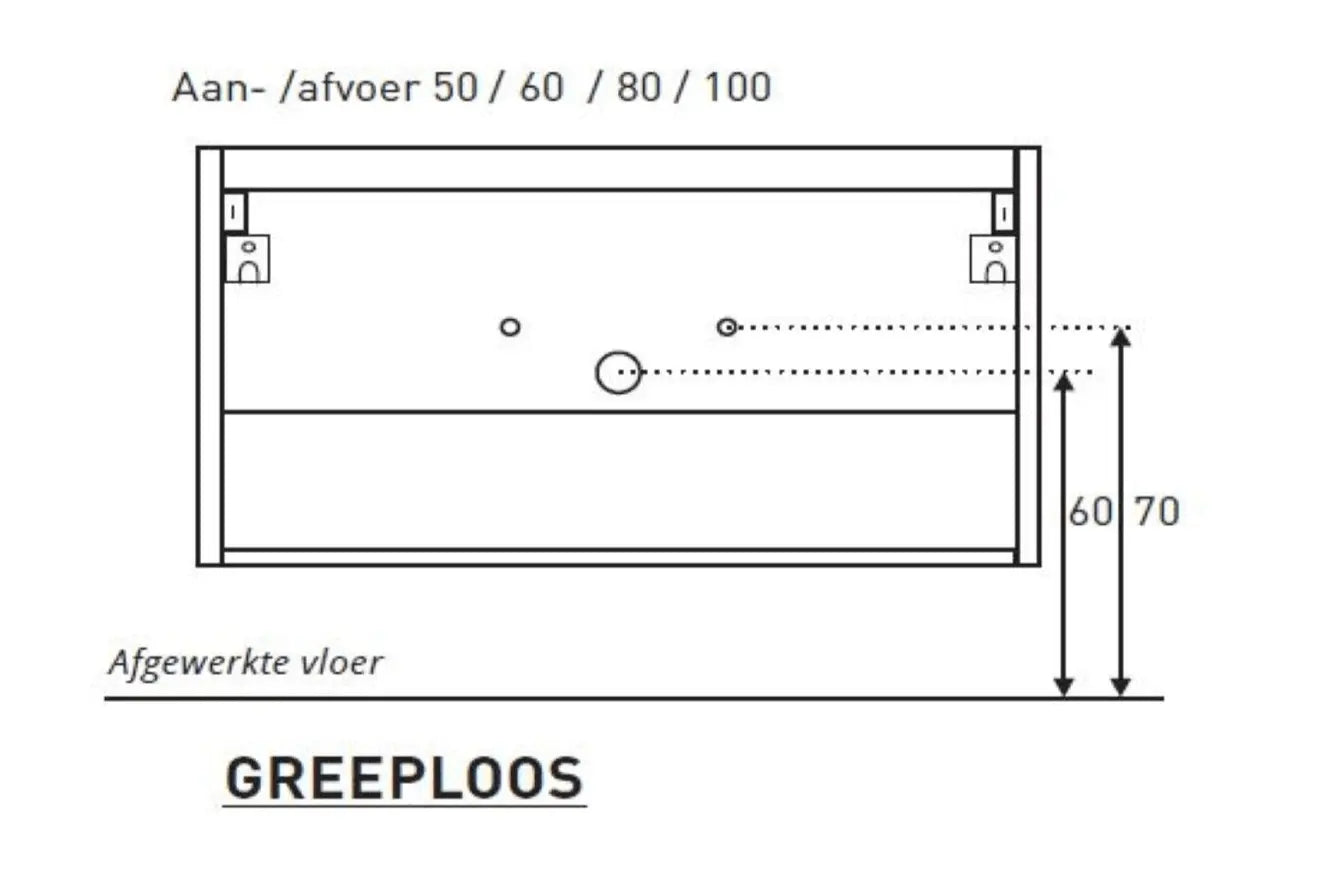 SaniSupreme® Aloni Badmeubel Sally 100 mat zwart keramische wastafel wit