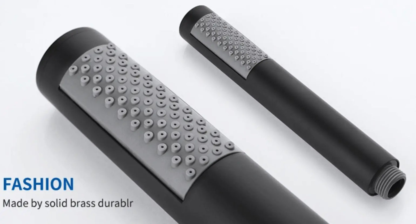 SaniSupreme Brasil handdouche smal recht rond RVS luxe zware kwaliteit mat zwart