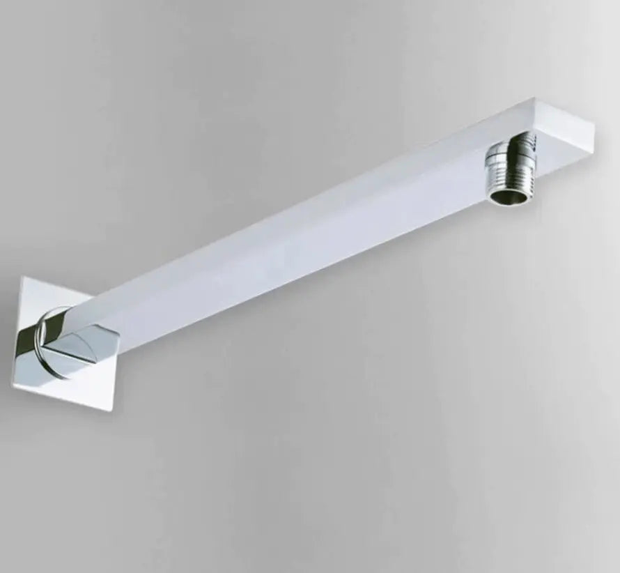SaniSupreme Losse Douchearm, chroom, rechthoekig, 38 cm. lang met rozet