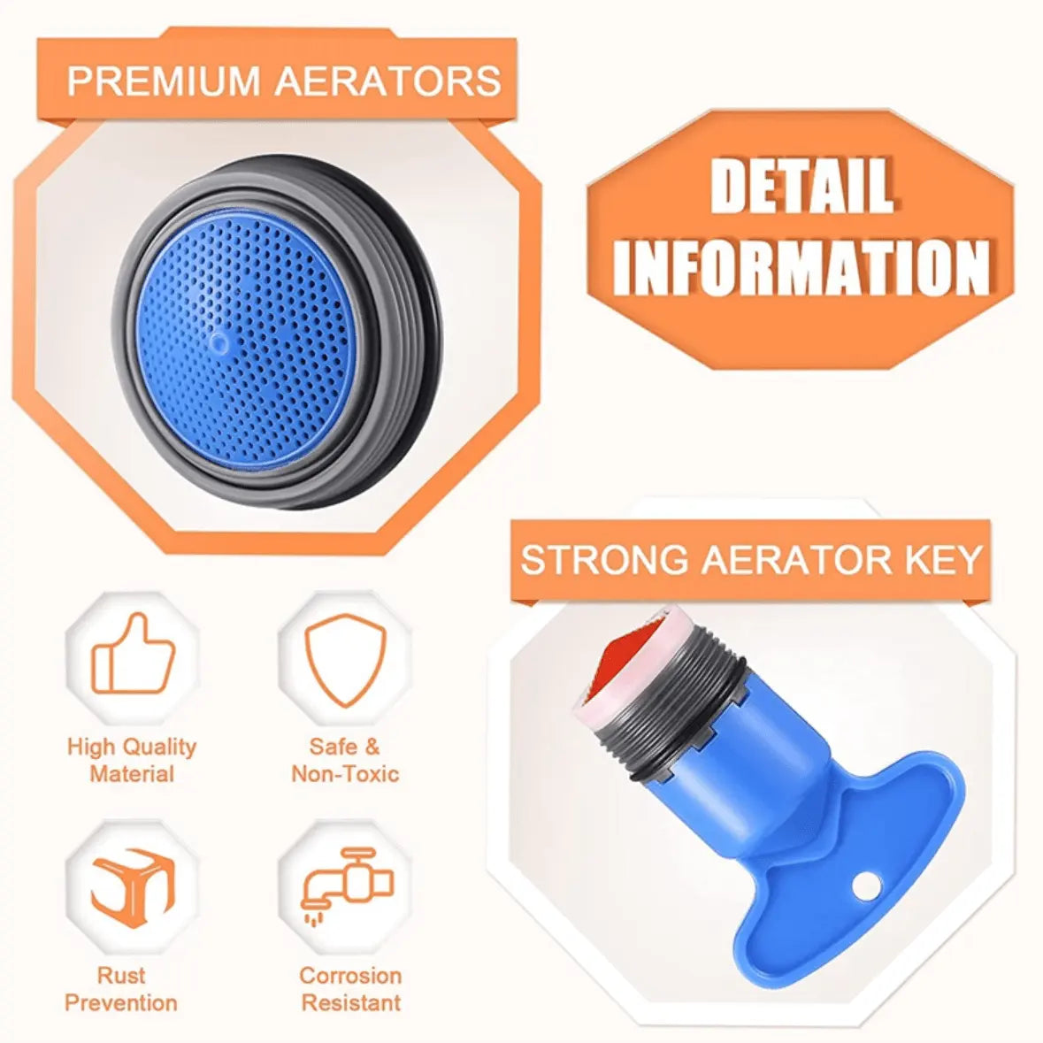 SaniSupreme PerlatorSet diverse maten met handige draai - Tool