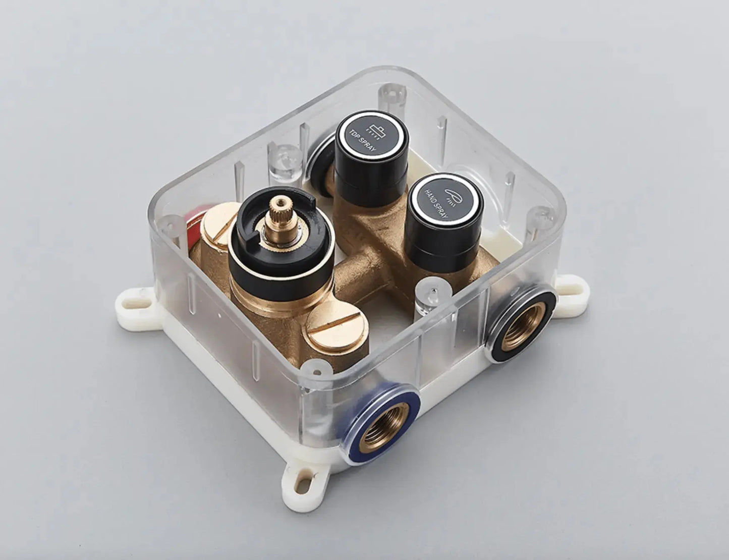 SaniSupreme®SmartPulse Plafond Thermostatische Doucheset Alicante 2 weg 50 cm regendouche vierkant mat zwart