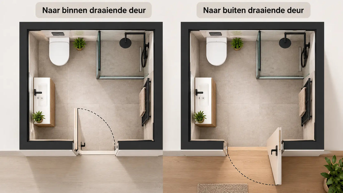 Badkamerdeur naar binnen of buiten laten draaien: wat is verstandig?