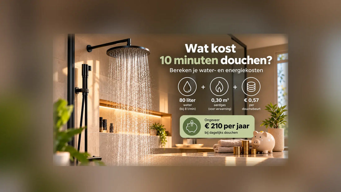 Wat kost 10 minuten douchen? Bereken je water- en energiekosten