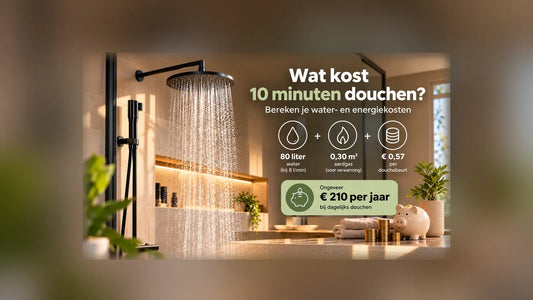 Wat kost 10 minuten douchen? Bereken je water- en energiekosten