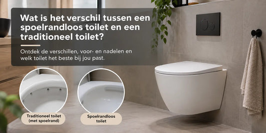 Verschil tussen toilet met en zonder spoelrand