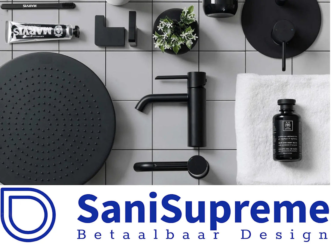 Onderhoud zwart sanitair voor douche en badkamer