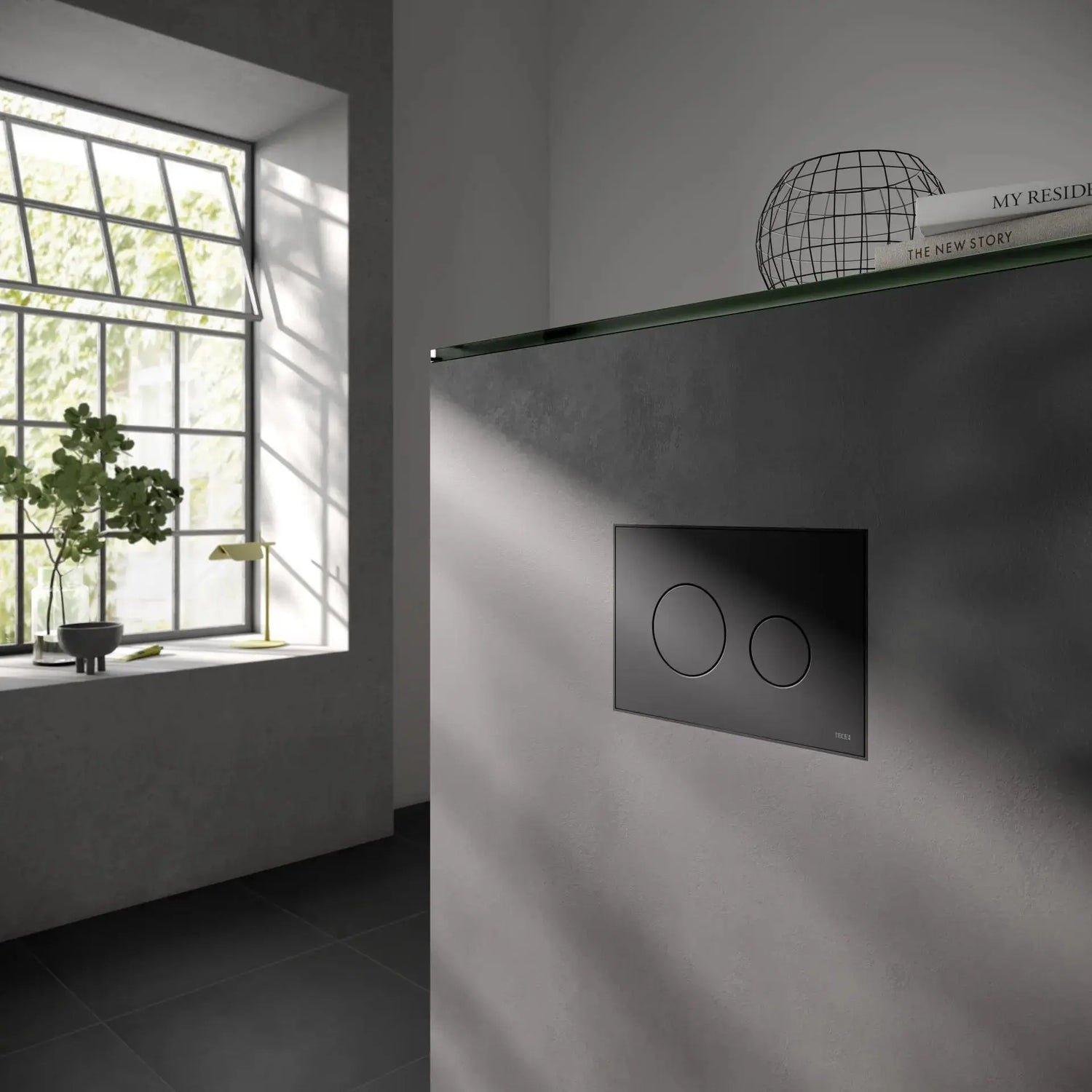 Toilet bedieningspaneel zwart 