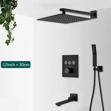 Zwarte regendouche - SaniSupreme