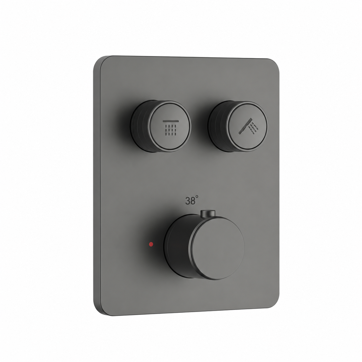 2 weg bedienings paneel stria gunmetal