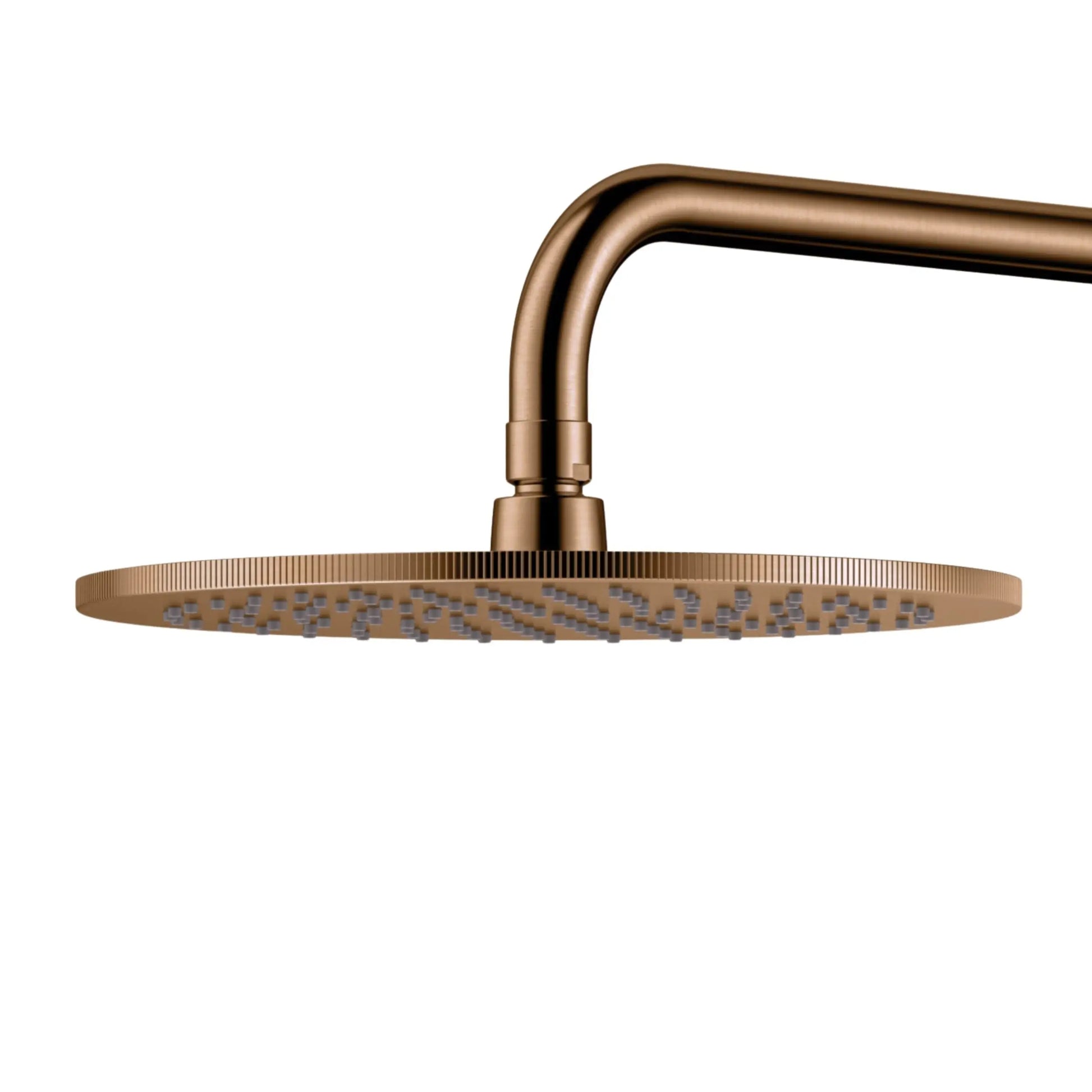 Best Design Zenia Line Lumiera Series thermostatische opbouw regendouche 25cm breed 90 tot 125cm Desert Brown SaniSupreme