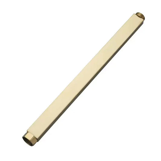 SaniSupreme verlengbuis opbouw douche, geborsteld goud, rechthoek, 40 cm. Sanisupreme