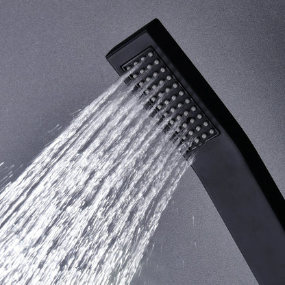 SPECIAL OFFER: SaniSupreme®SmartPulse Ceiling Thermostatic Shower Set Alicante 3-way Recessed Ceiling LED rain shower La Paz Matt Black