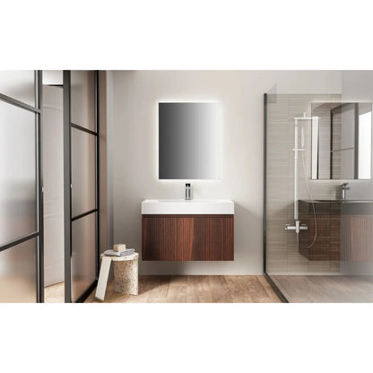 SaniSupreme ALONI Square Wastafel – 80x10x46 cm – Kunstmarmer – Glanzend Wit SaniSupreme