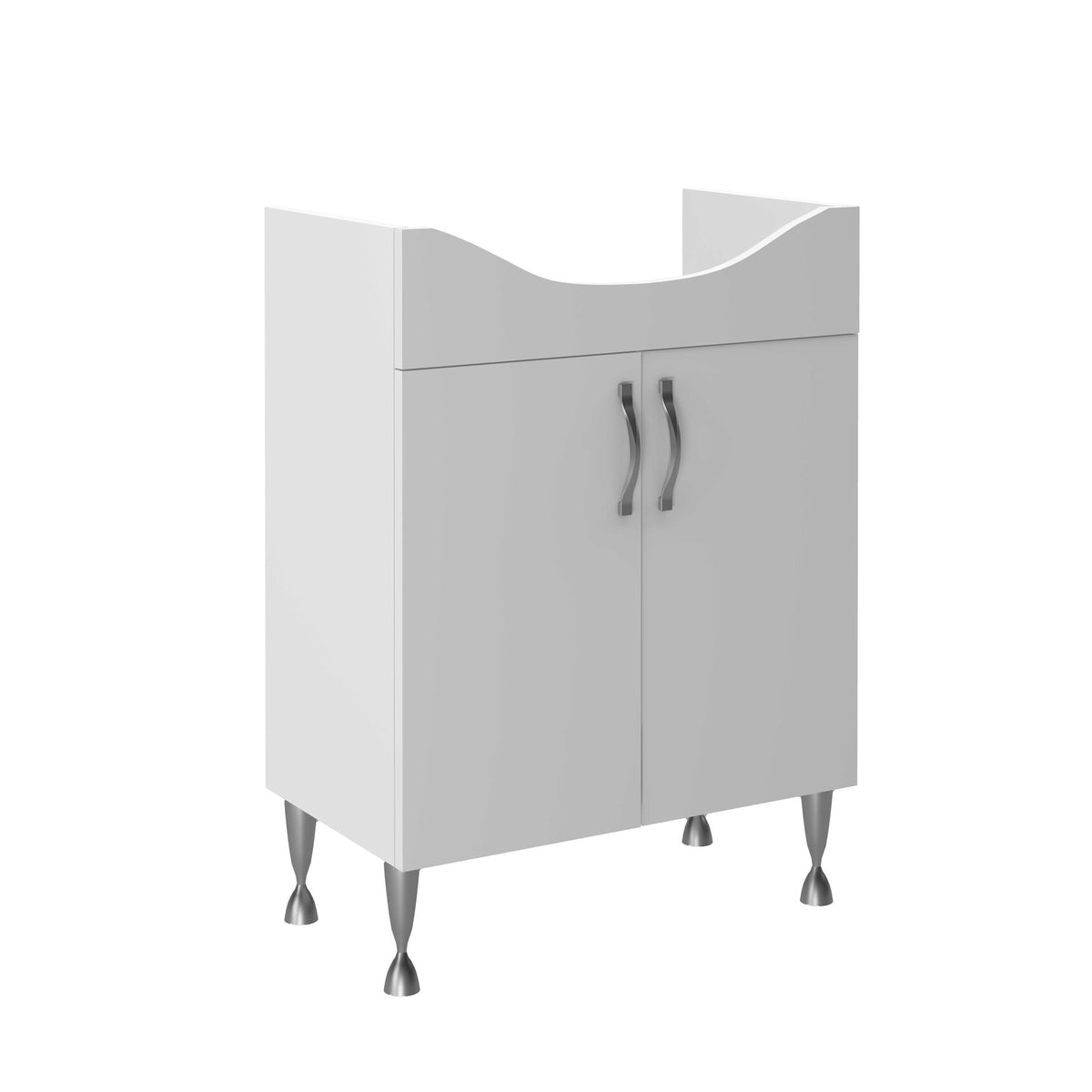 Wastafelonderkast Cavaro 65 cm Staand Hoogglans Wit SaniSupreme