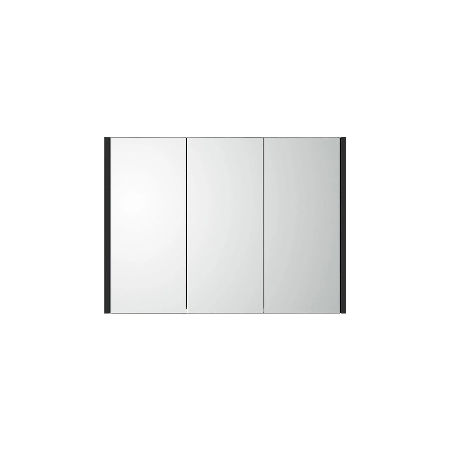 Badkamerkast met spiegel Set Abruzzo 80 cm Mat Zwart SaniSupreme Sanisupreme