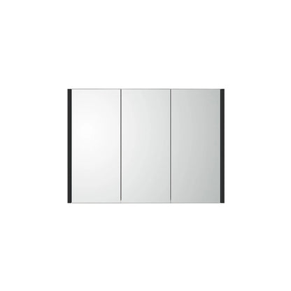 Badkamerkast met spiegel Set Abruzzo 80 cm Mat Zwart SaniSupreme Sanisupreme